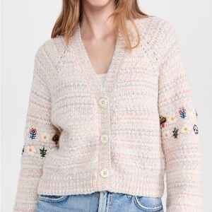 MOTHER The Raglan Bell Cardigan in Don’t Eat The Daisies NWT